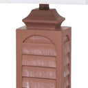 Slatted Table Lamps With Square Shade (Set of 2) - Blush Red - HomeRoots - Table Lamps - Elite Enclave Home