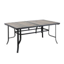 Metal Outdoor Dining Table - Brown And Black