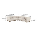 June - Classic L - Shaped Modular Sectional - Oatmeal - Moe's Home Collection - Stationary Sectionals - Elite Enclave Home