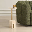 Feranno - Travertine Accent Table - Brass - Uttermost - Accent Tables - Elite Enclave Home