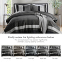 Boulder Stripe - King/California King Pieced Comforter Set - Black