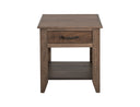 Natural Teca - End Table - Brown