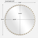 Avelyne - Round Mirror - Gold