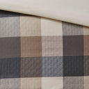 Ridge - 6 Piece Herringbone Duvet Cover Set - Neutral