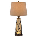 Metal Two Light Table Lamp With Brown Empire Shade - Brown - HomeRoots - Table Lamps - Elite Enclave Home