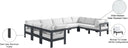 Nizuc - Outdoor Patio 9 Piece Modular Sectional With Gray Frame