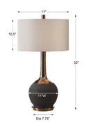 Arnav - Textured Lamp - Black