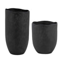 Komorebi - Indoor - Outdoor Vases (Set of 2) - Black - Uttermost - Vases & Jars - Elite Enclave Home