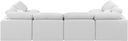 Indulge - Linen 6 Piece Modular U - Shaped Sectional - White - Meridian Furniture - Stationary Sectionals - Elite Enclave Home