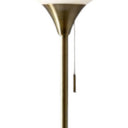 Metal Floor Lamp With White Opal Wine Glass Shade - Brass - HomeRoots - Floor Lamps - Elite Enclave Home