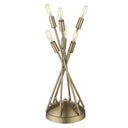 Metal Six Light Novelty Table Lamp - Brass