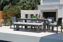 Redondo - Armless Dining Chair, No Welt - Cast Silver / Dark Gray