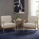 Novak - Mid - Century Modern Accent Armchair (Set of 2) - Cream - INK+IVY - Chair Sets - Elite Enclave Home