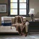 Parker - Throw Blanket- Gray - Ultra Soft - Madison Park - Throws- Elite Enclave Home