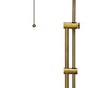Metal Adjustable Table Lamp With Antiqued Brass Rectangular Shade - Bronze - HomeRoots - Table Lamps - Elite Enclave Home