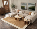 Adalynne - Upholstered 6 Piece Sectional - Buttermilk - Classic Home - Stationary Sectionals - Elite Enclave Home