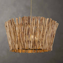 Rhea - 4 Light Wood Branch Chandelier - Woodtone