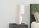 25" Ceramic Urn Table Lamp With Drum Shade - Cream - HomeRoots - Table Lamps - Elite Enclave Home
