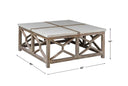 Catali - Stone Coffee Table - White & Light Brown