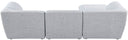 Miramar - 4 Piece Modular Sectional - Meridian Furniture - Stationary Sectionals - Elite Enclave Home