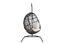 Milano - Hanging Chair, With Self Welt - Echo Ash / Dark Gray