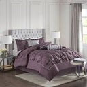 Laurel - California King 7 Piece Tufted Comforter Set - Plum