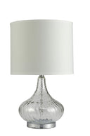 Clear Textured Glass Table Lamp - Clear