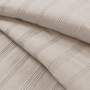 Logan - Twin/Twin Long Striped Duvet Set - Neutral