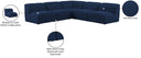 Miramar - 5 Piece Modular Sectional - Meridian Furniture - Stationary Sectionals - Elite Enclave Home