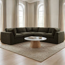 Cates - Classic L Modular Sectional - Dark Green - Moe's Home Collection - Stationary Sectionals - Elite Enclave Home