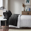 1500 Thread Count - 4 Piece King Blend Sheet Set - Black