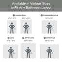 Spa Waffle - 36" x 72'' Shower Curtain With 3M Treatment - Gray - Madison Park - Shower Curtains - Elite Enclave Home