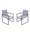 Metal Outdoor Dining Chair (Set of 2) - Light Gray