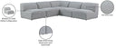 Miramar - 5 Piece Modular Sectional - Meridian Furniture - Stationary Sectionals - Elite Enclave Home