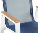 Nizuc - Outdoor Patio Dining Arm Chair With White Frame And Natural Arms (Set of 2)