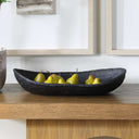 Ember - Weave Indoor - Outdoor Oblong Bowl - Black - Uttermost - Plates & Bowls - Elite Enclave Home