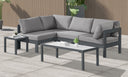Nizuc - Outdoor Patio 4 Piece Modular Sectional With Gray Frame