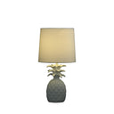 Bedside Table Lamp With White Empire Shade - White