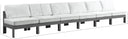 Nizuc - Outdoor Patio 6 Seat Armless Modular Sofa With Gray Frame - Meridian Furniture - Stationary Sectionals- Elite Enclave Home