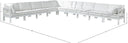 Nizuc - Outdoor Patio 10 Piece Modular Sectional With White Frame - Meridian Furniture - Stationary Sectionals- Elite Enclave Home