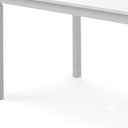Solid Wood Outdoor Dining Table With Umbrella Hole - White