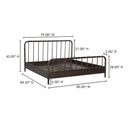 Vivian - King Bed - Dark Brown - Moe's Home Collection - Platform Beds - Elite Enclave Home