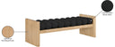 Waverly - Bench With Natural Frame - Meridian Furniture - Upholstered Benches - Elite Enclave Home