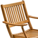 24" Solid Wood Indoor Outdoor Deck Chair - Light Brown