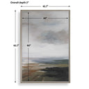 Lowlands - Framed Landscape Print - Black / Blue / Brown / Orange / White / Yellow