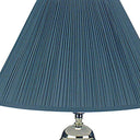 Ceramic Urn Table Lamp With Teal Blue Empire Shade - Teal Blue And Gold