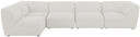 Miramar - 5 Piece Modular Sectional - Meridian Furniture - Stationary Sectionals - Elite Enclave Home
