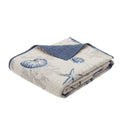 Bayside - Oversized Quilted Throw - Blue - Madison Park - Throws - Elite Enclave Home