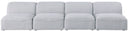 Miramar - 4 Seat Armless Modular Sofa - Meridian Furniture - Stationary Sectionals - Elite Enclave Home