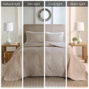 Oakley - 3 Piece Reversible Bedspread Set - Khaki